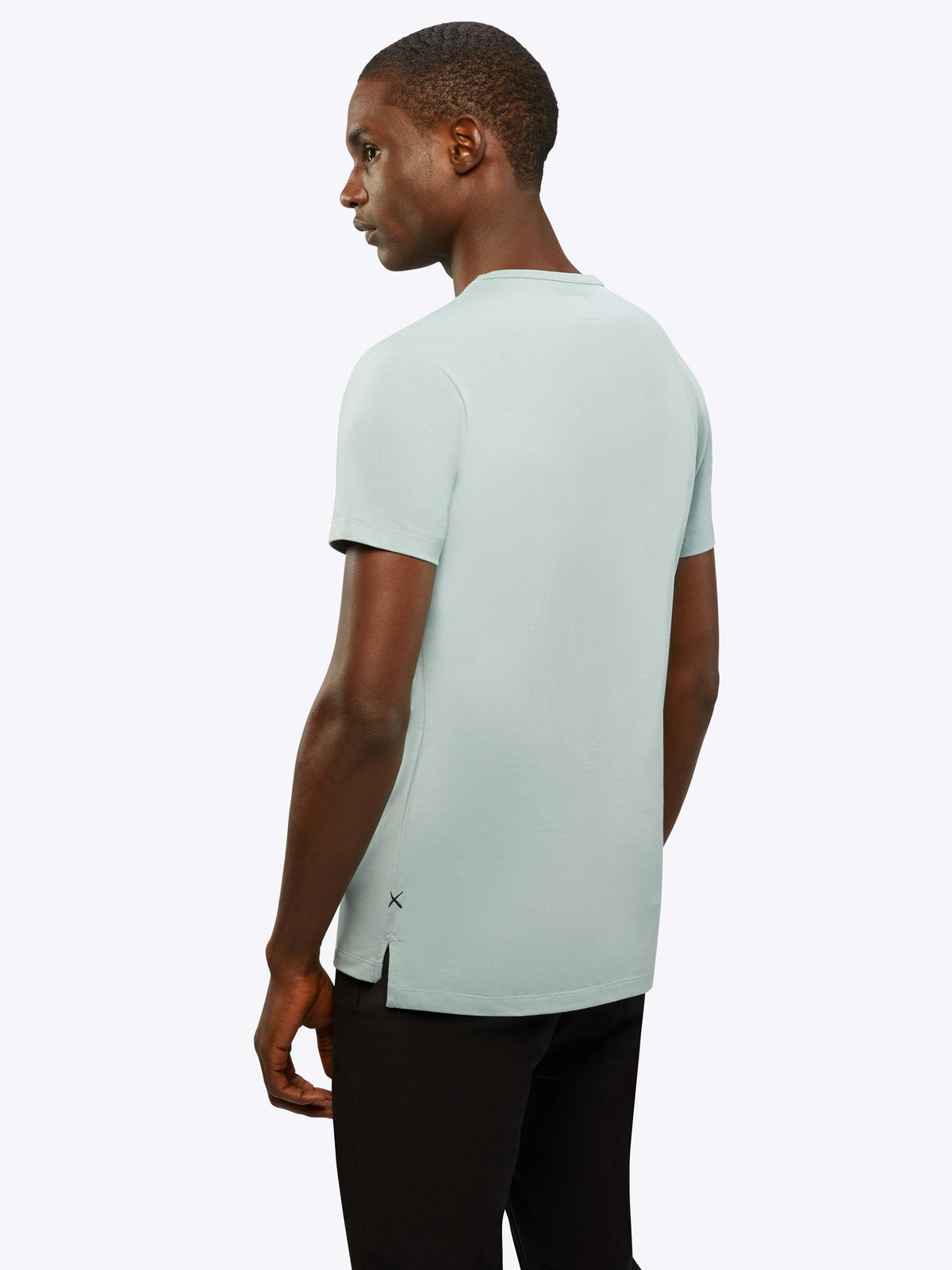 AO Split-Hem Tee | Amalfi Blue Signature-fit PYCA Pro®