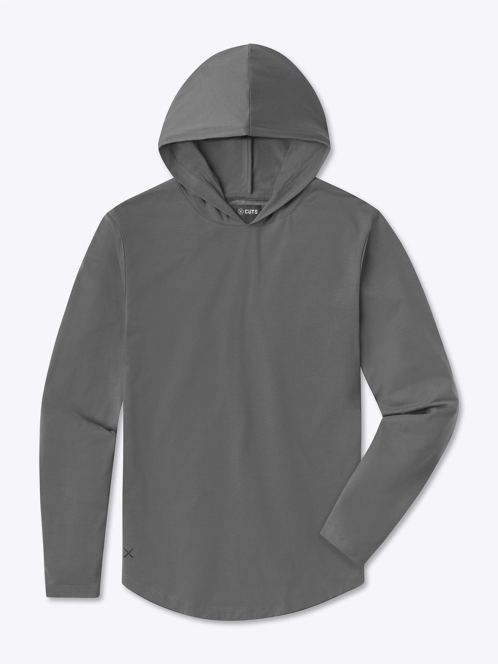 AO Long Sleeve Hooded Curve-Hem | Steel Signature-fit PYCA Pro®