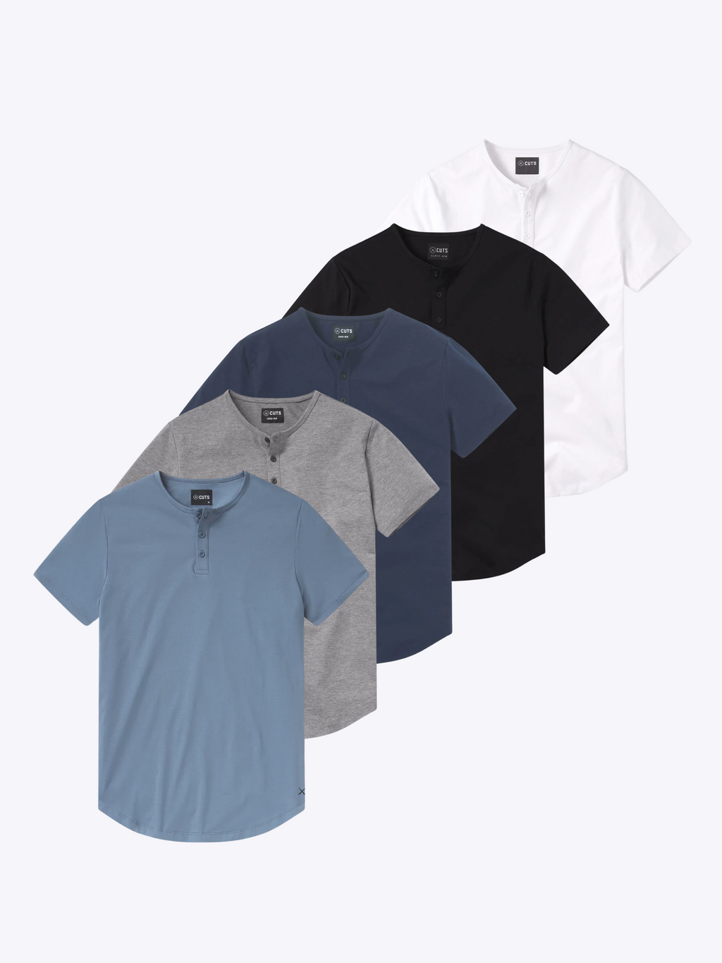 AO Henley Tee 5-Pack