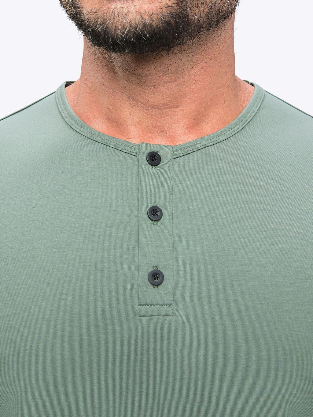 AO Henley Curve-Hem | Basil Signature-fit PYCA Pro®