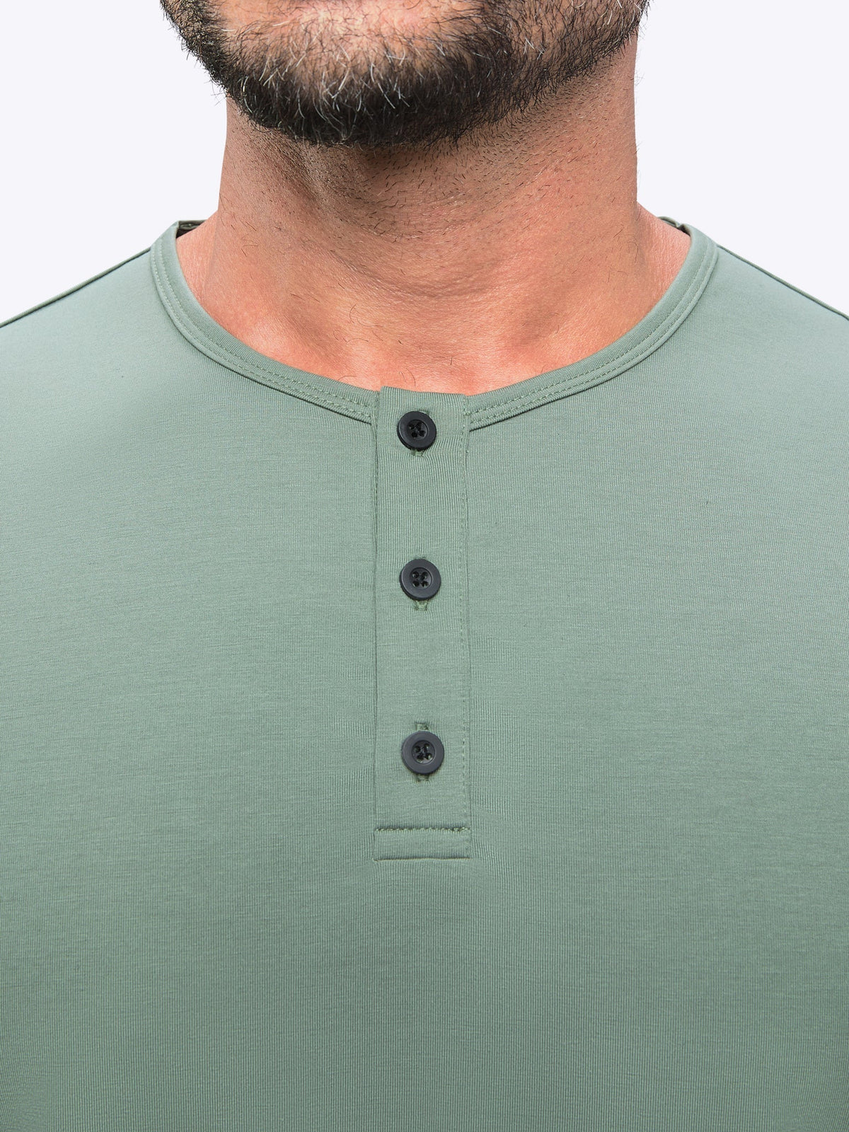 AO Henley Curve-Hem | Basil Signature-fit PYCA Pro®