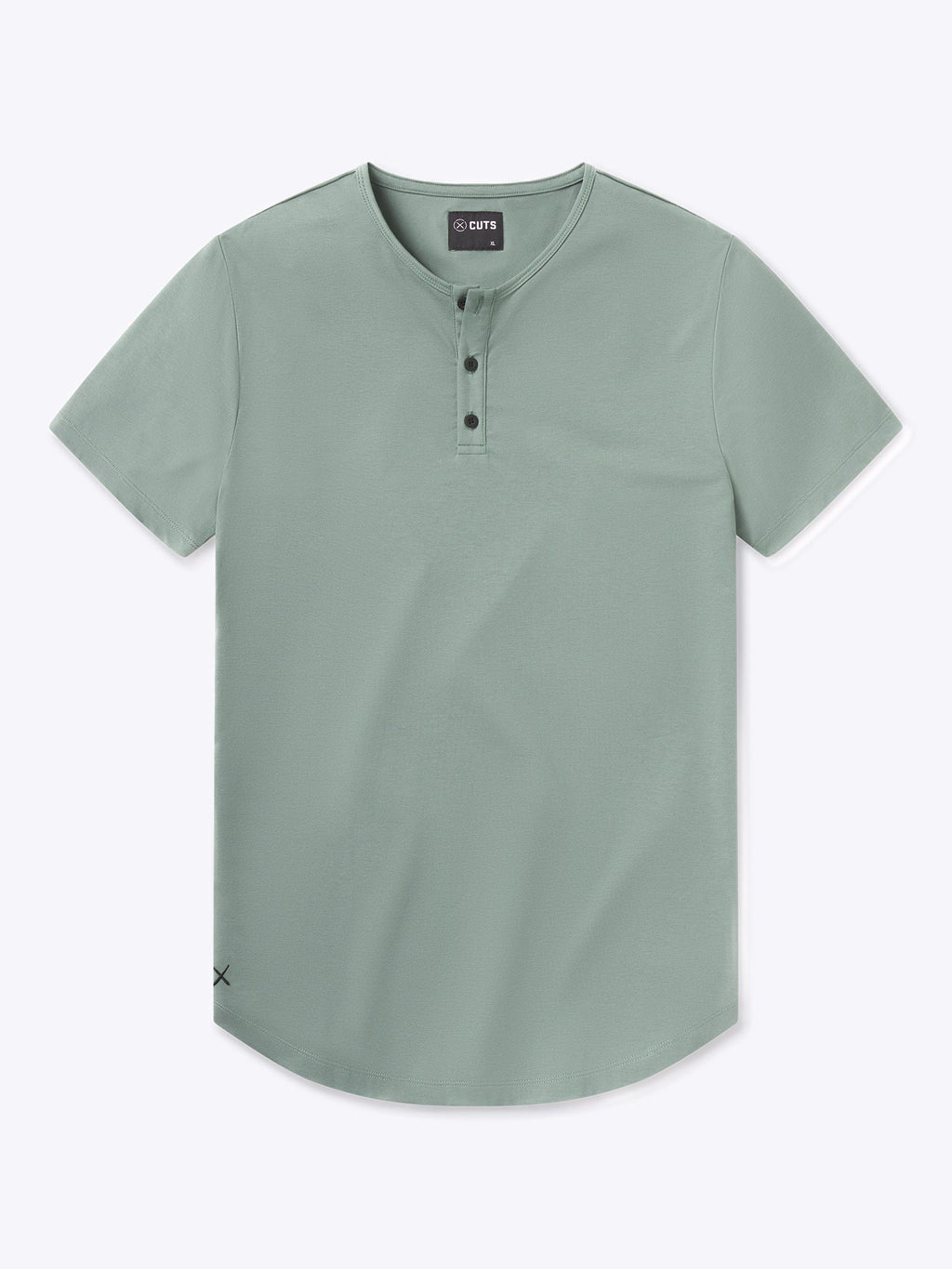 AO Henley Curve-Hem | Basil Signature-fit PYCA Pro®