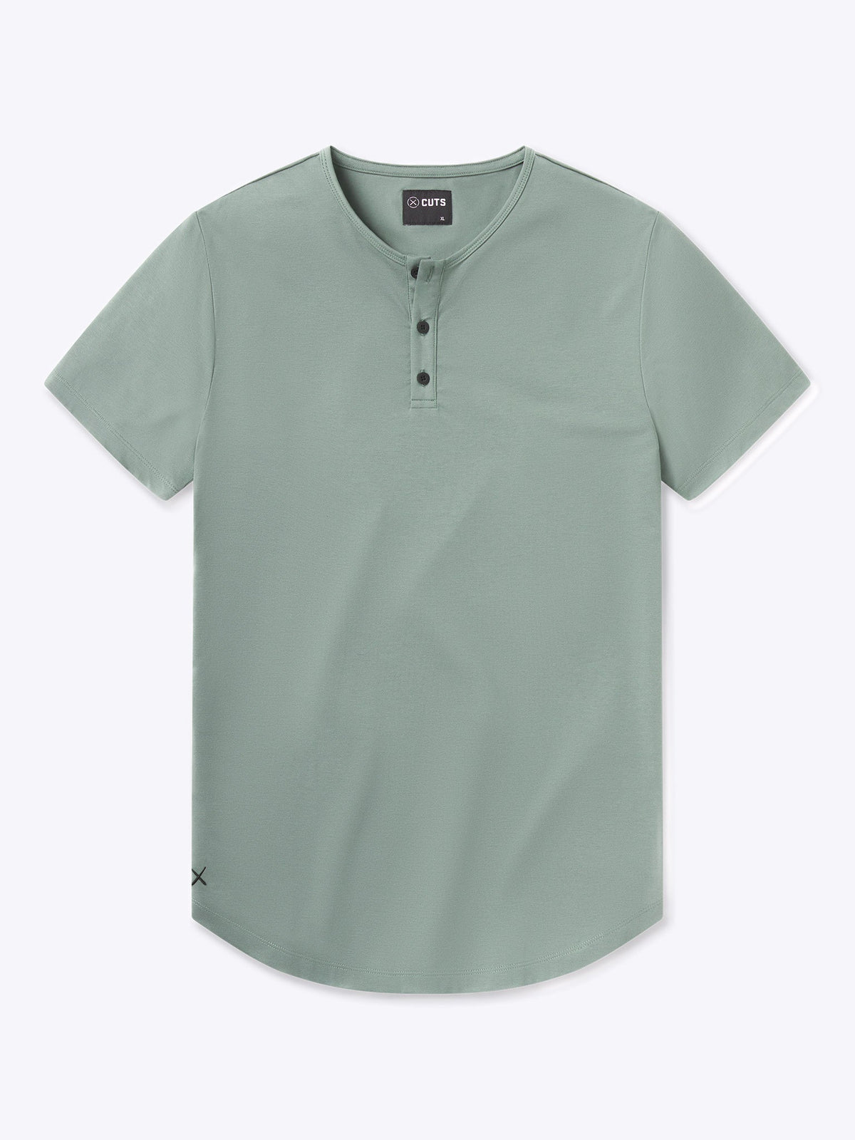 AO Henley Curve-Hem | Basil Signature-fit PYCA Pro®