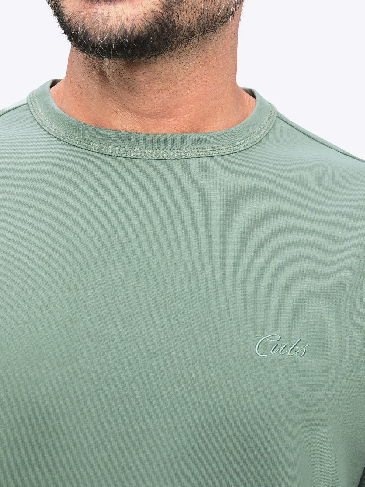 Script Overtime Oversized Tee | Basil Relaxed-Fit