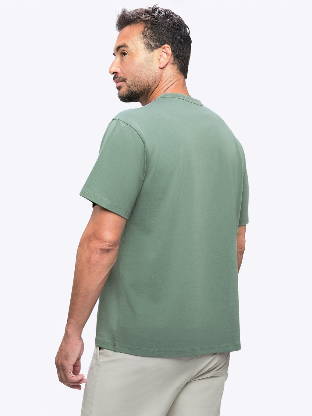 Script Overtime Oversized Tee | Basil Relaxed-Fit