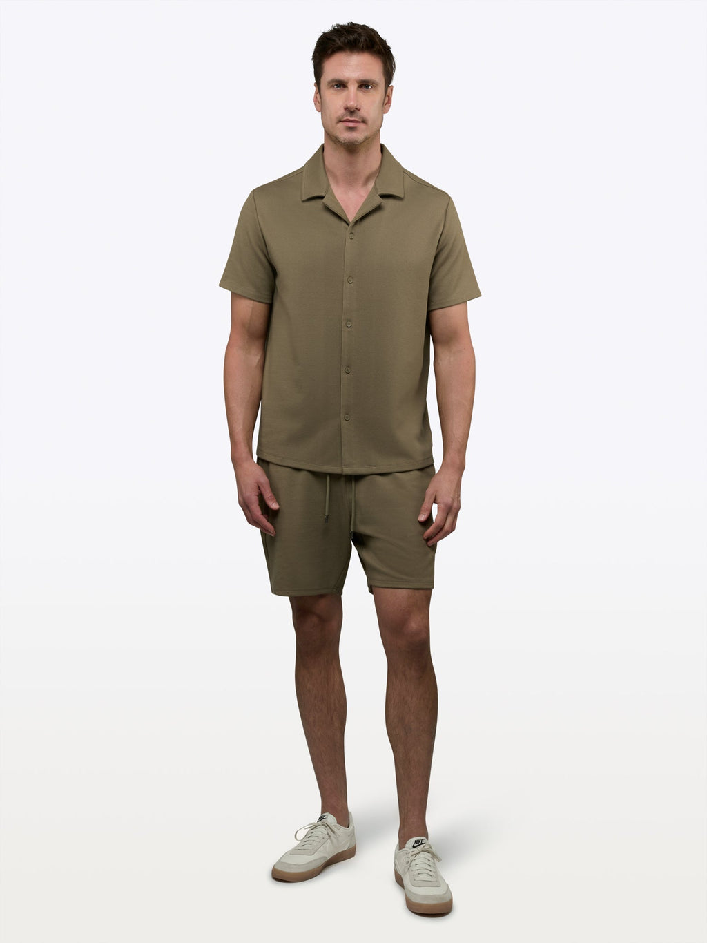 Elevate Pique Button Up | Bay Leaf Classic-fit