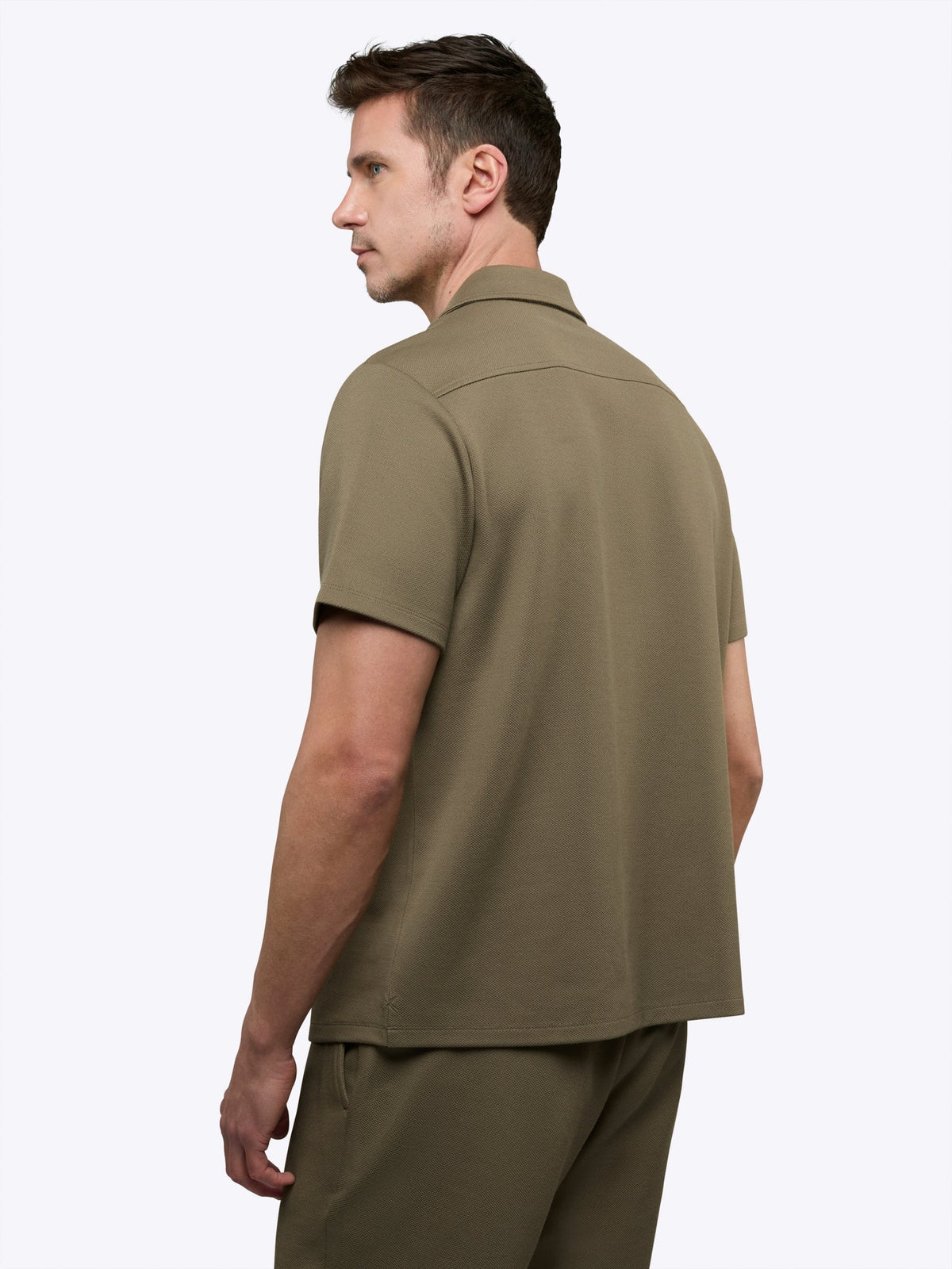 Elevate Pique Button Up | Bay Leaf Classic-fit