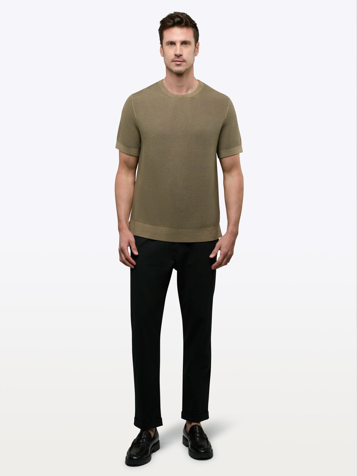 Portofino Crochet Tee | Bay Leaf Classic-fit