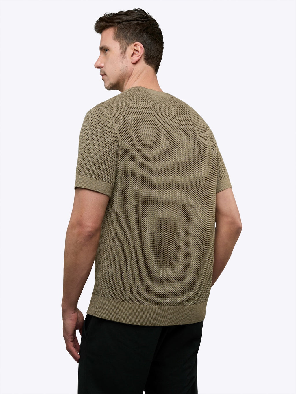Portofino Crochet Tee | Bay Leaf Classic-fit