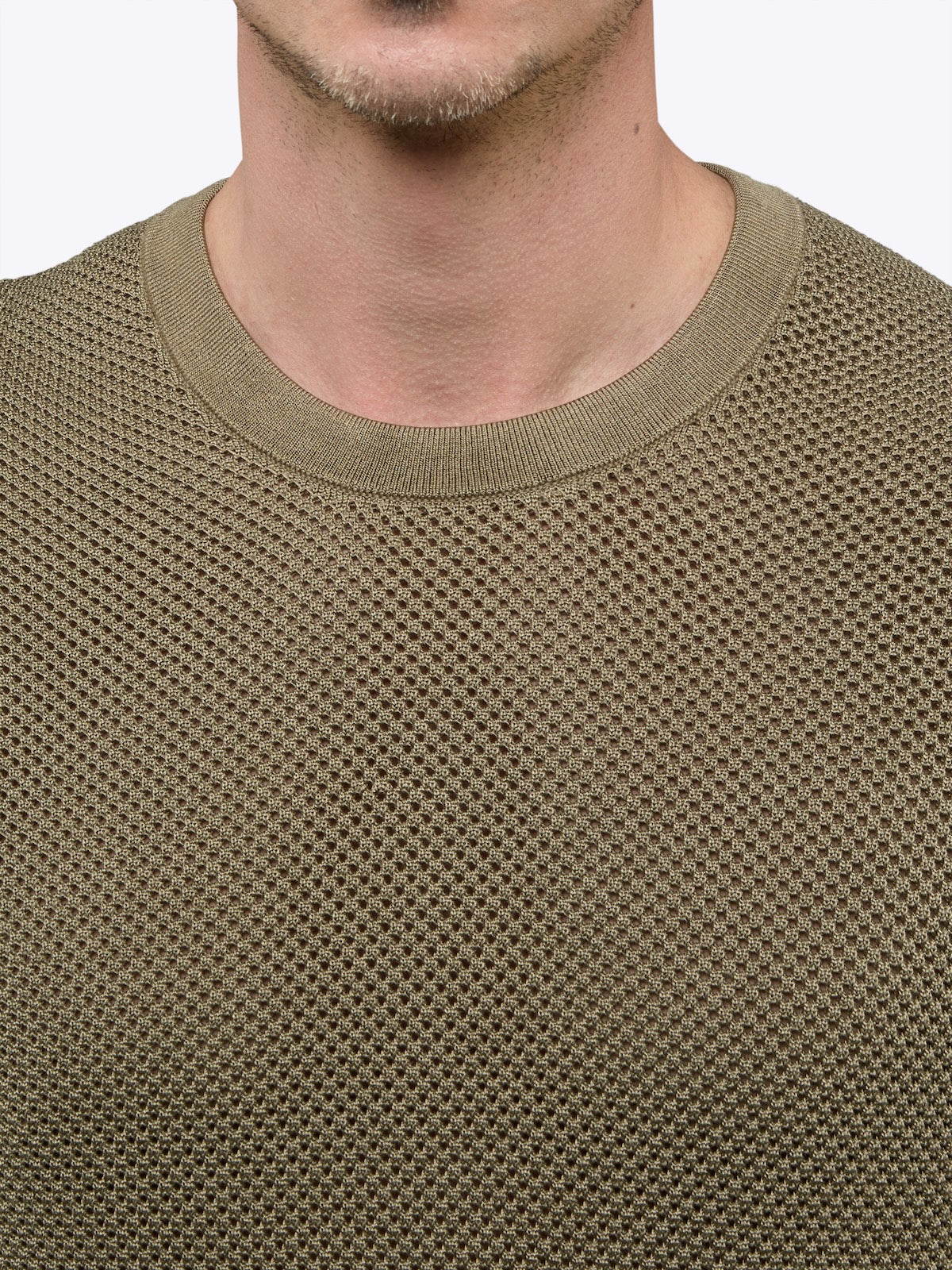 Portofino Crochet Tee | Bay Leaf Classic-fit