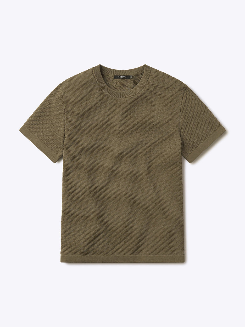 Riviera Knit Textured Tee | Bay Leaf Signature-Fit