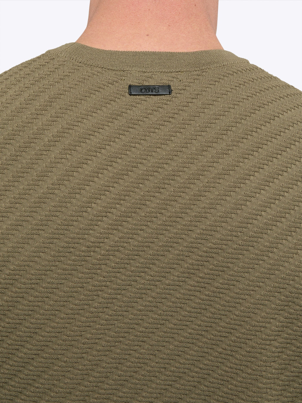 Riviera Knit Textured Tee | Bay Leaf Signature-Fit