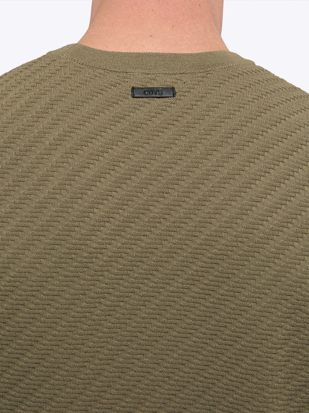 Riviera Knit Textured Tee | Bay Leaf Signature-Fit
