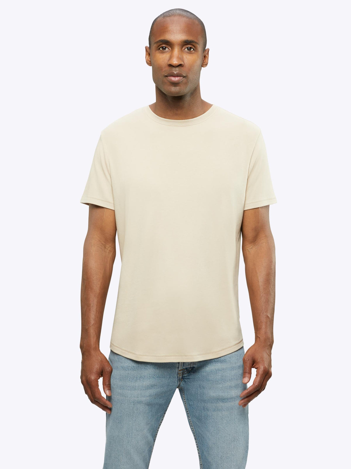 Interknit Pima Cotton Tee | Birch Signature-Fit