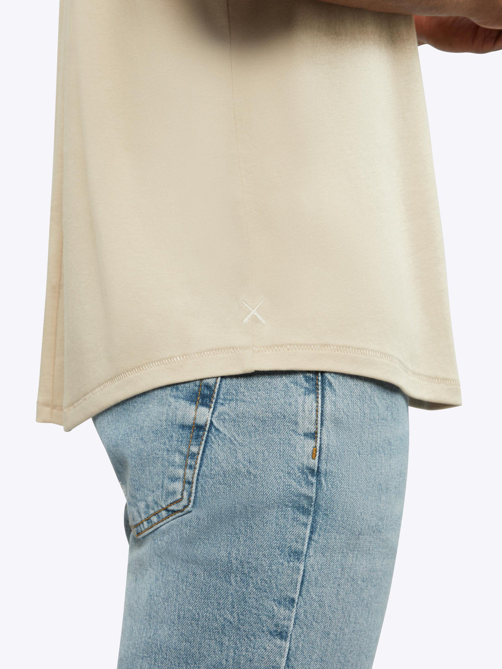 Interknit Pima Cotton Tee | Birch Signature-Fit