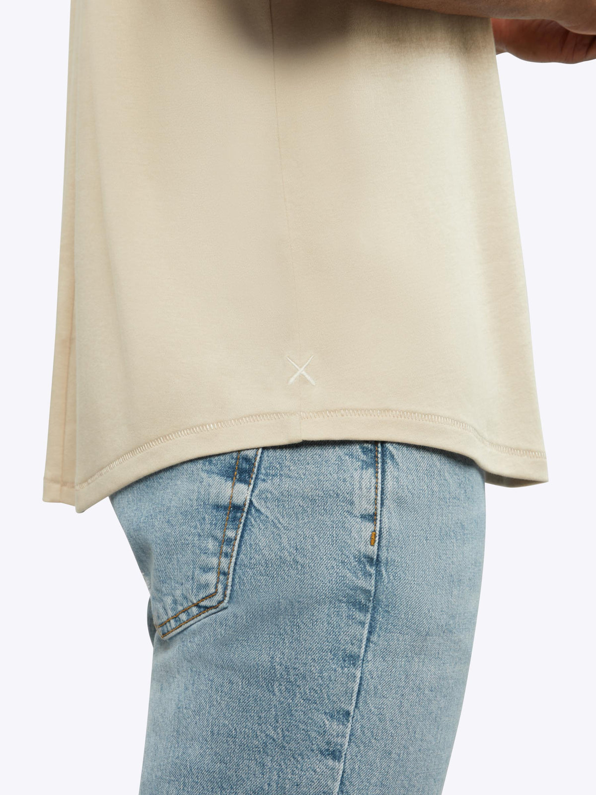 Interknit Pima Cotton Tee | Birch Signature-Fit