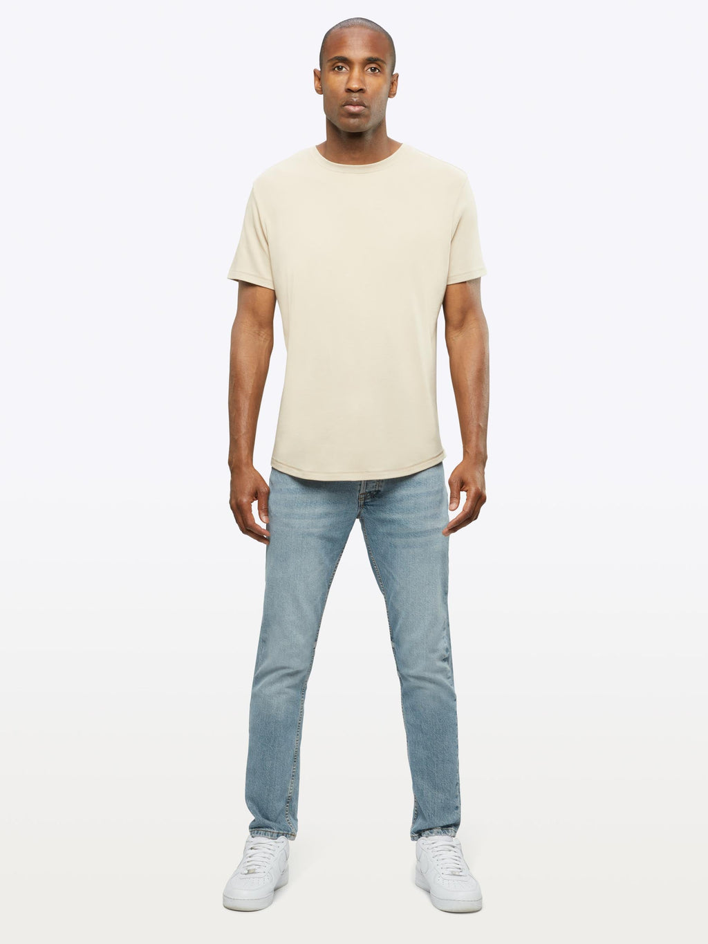 Interknit Pima Cotton Tee | Birch Signature-Fit