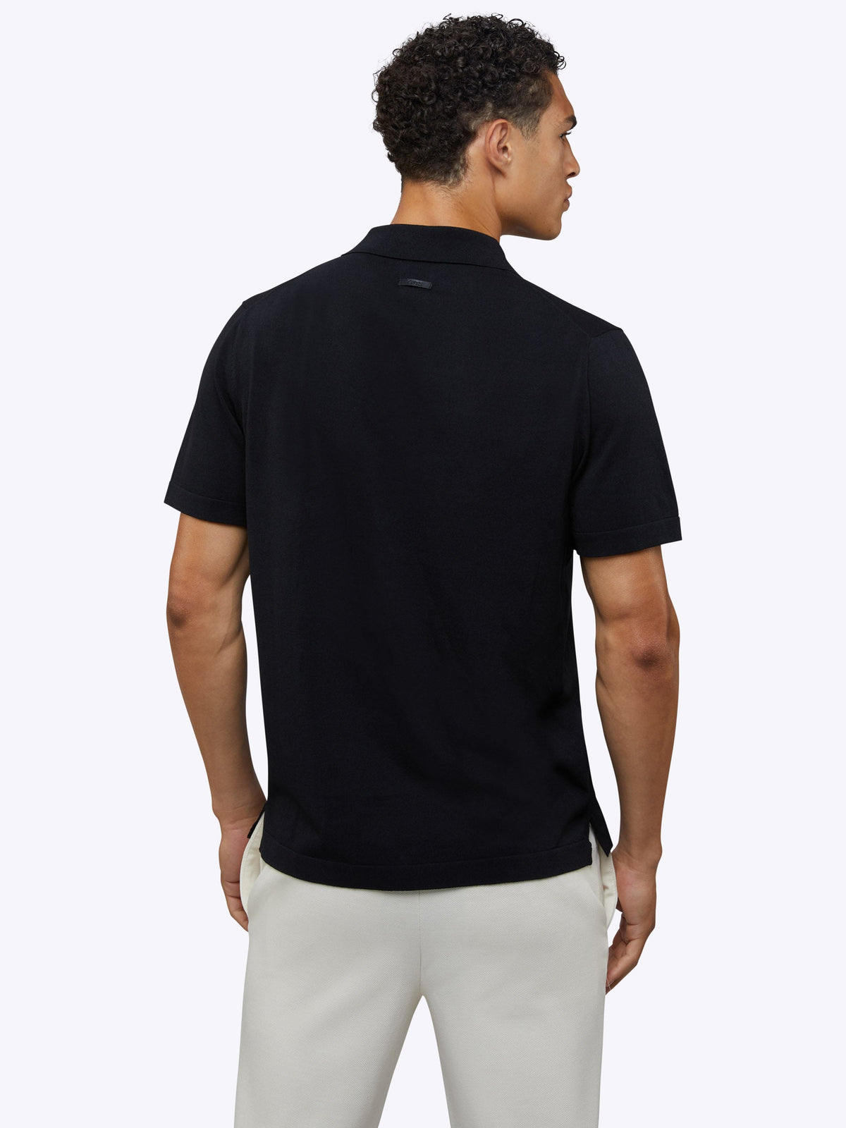 Riviera Knit Button Up | Black Signature-Fit