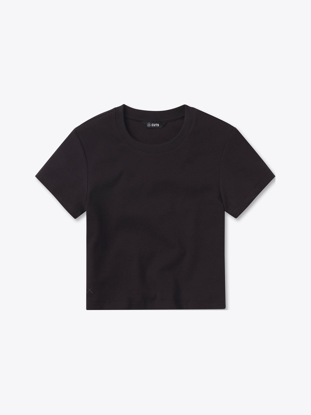 Tomboy Tee Cropped | Black Slim-fit Tomboy-Cotton™