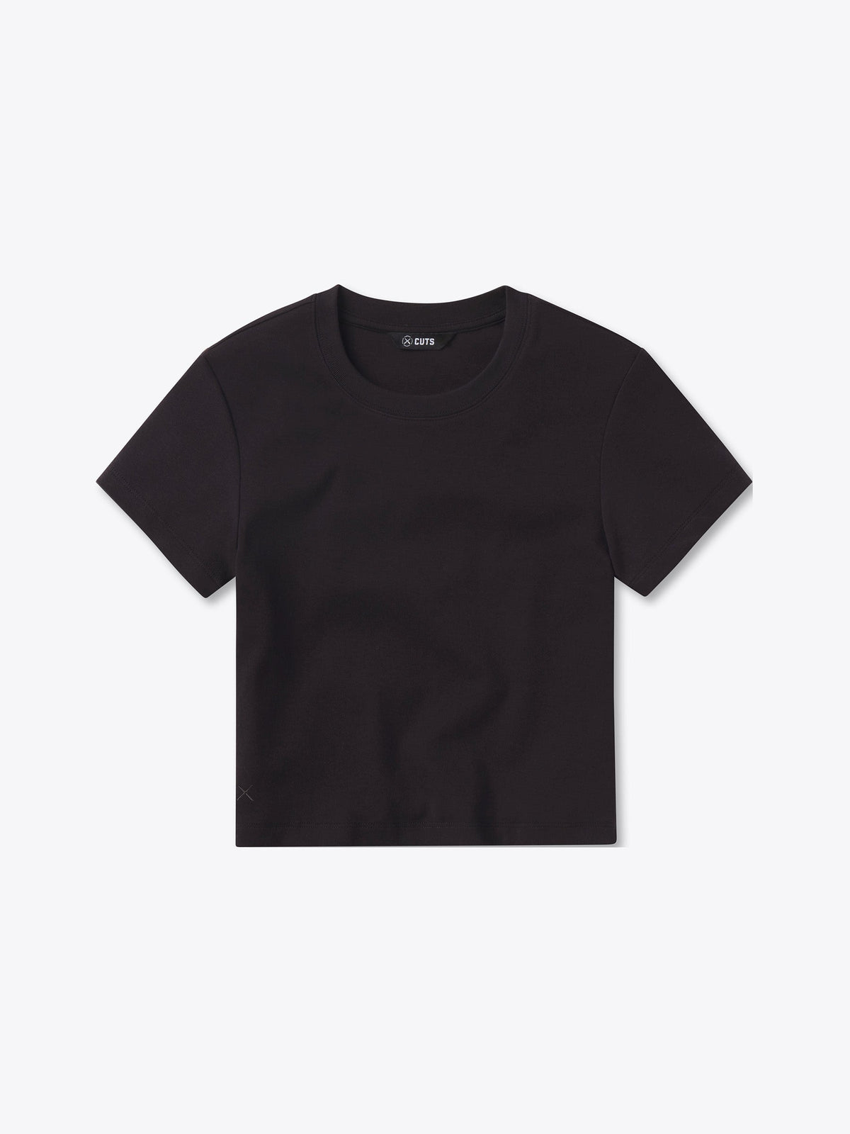Tomboy Tee Cropped | Black Slim-fit Tomboy-Cotton™