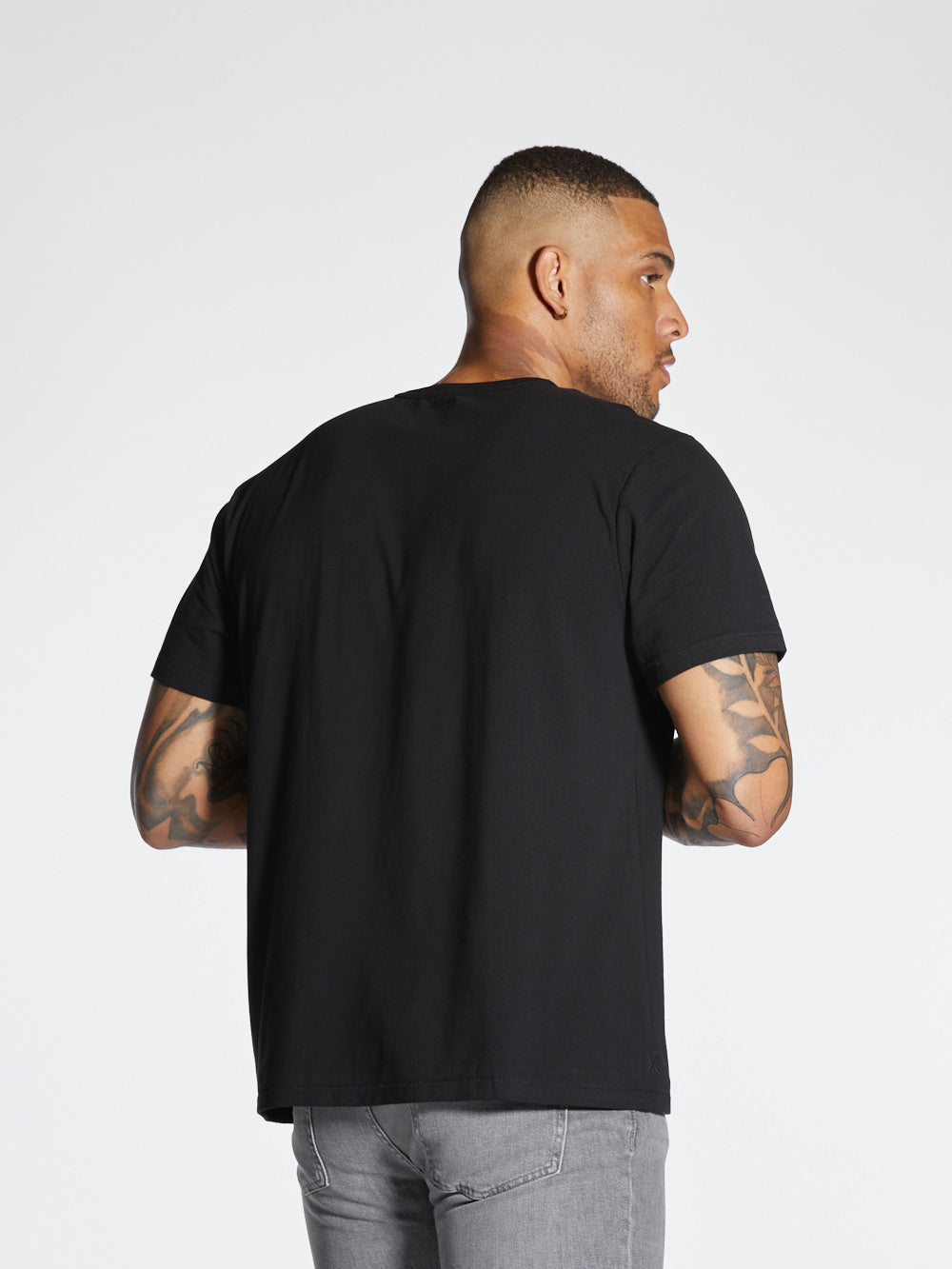 Branded Box Tee | Black Classic-fit Cotton PYCA
