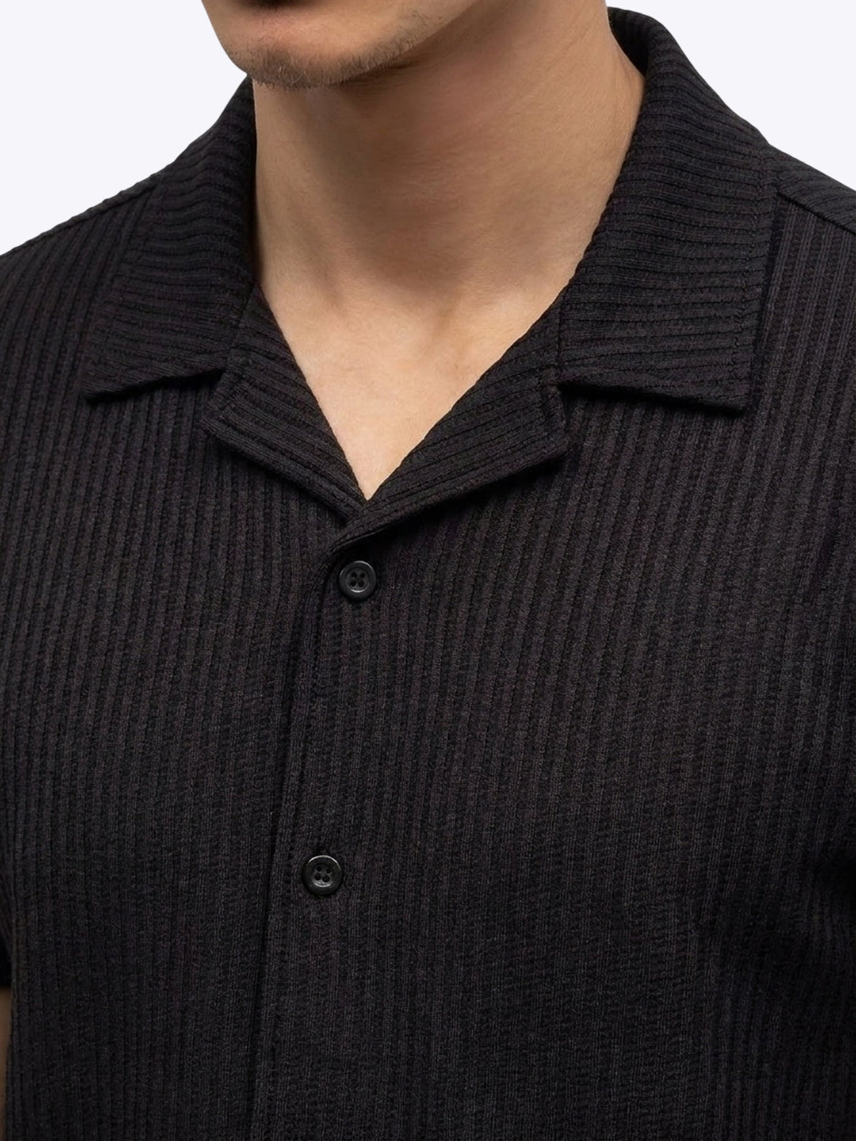 Capri Camp Collar | Black Signature-Fit