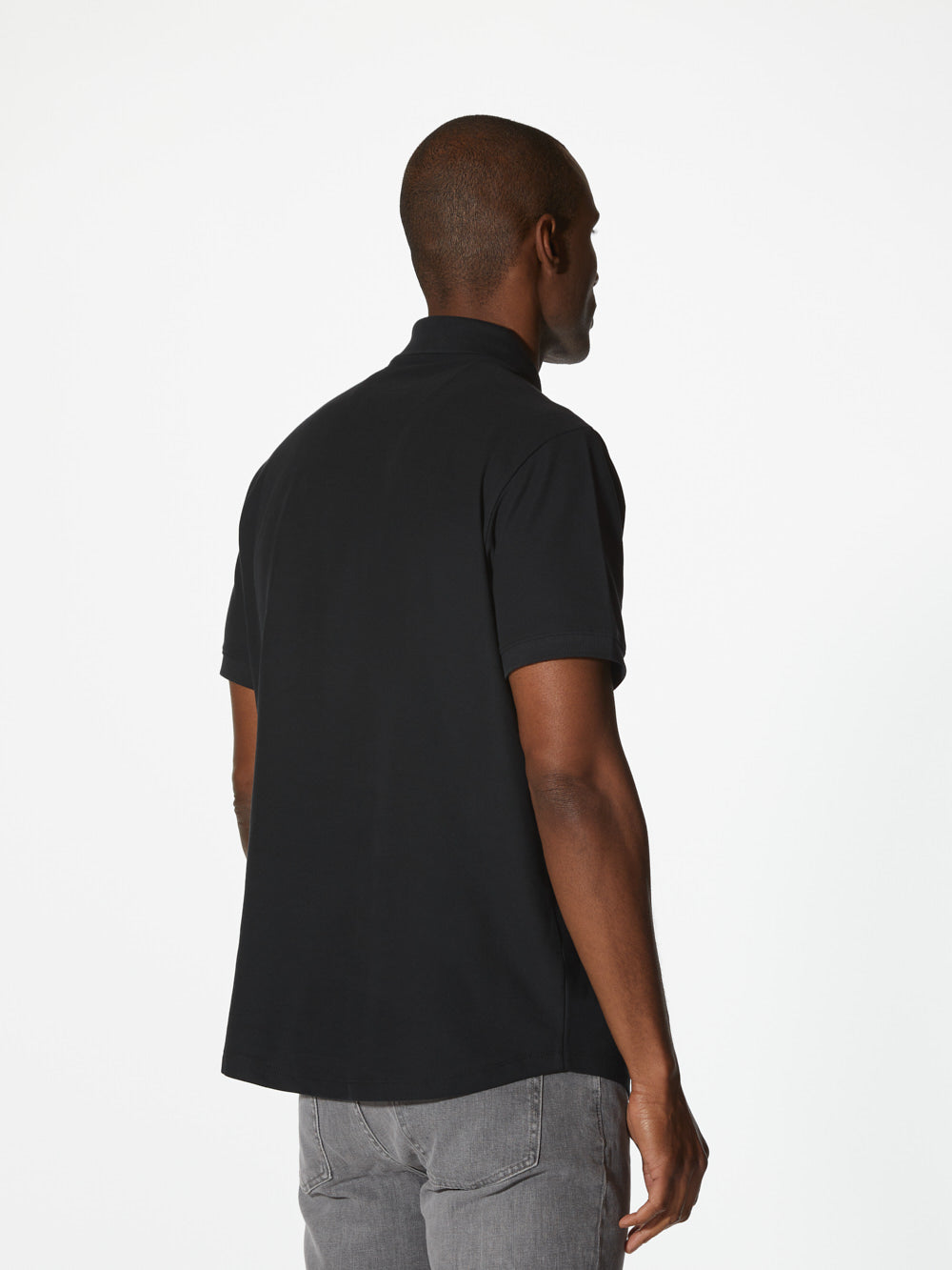 Universal Prestige Polo | Black Classic-fit Pima Cotton