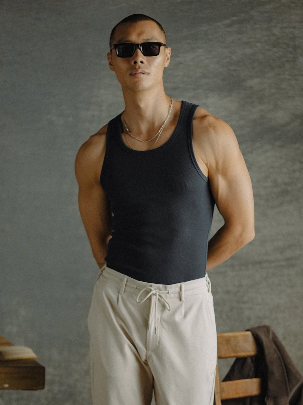 Essential Fitted Rib Tank 3 Pack | Black/White/Grey Form-Fitting