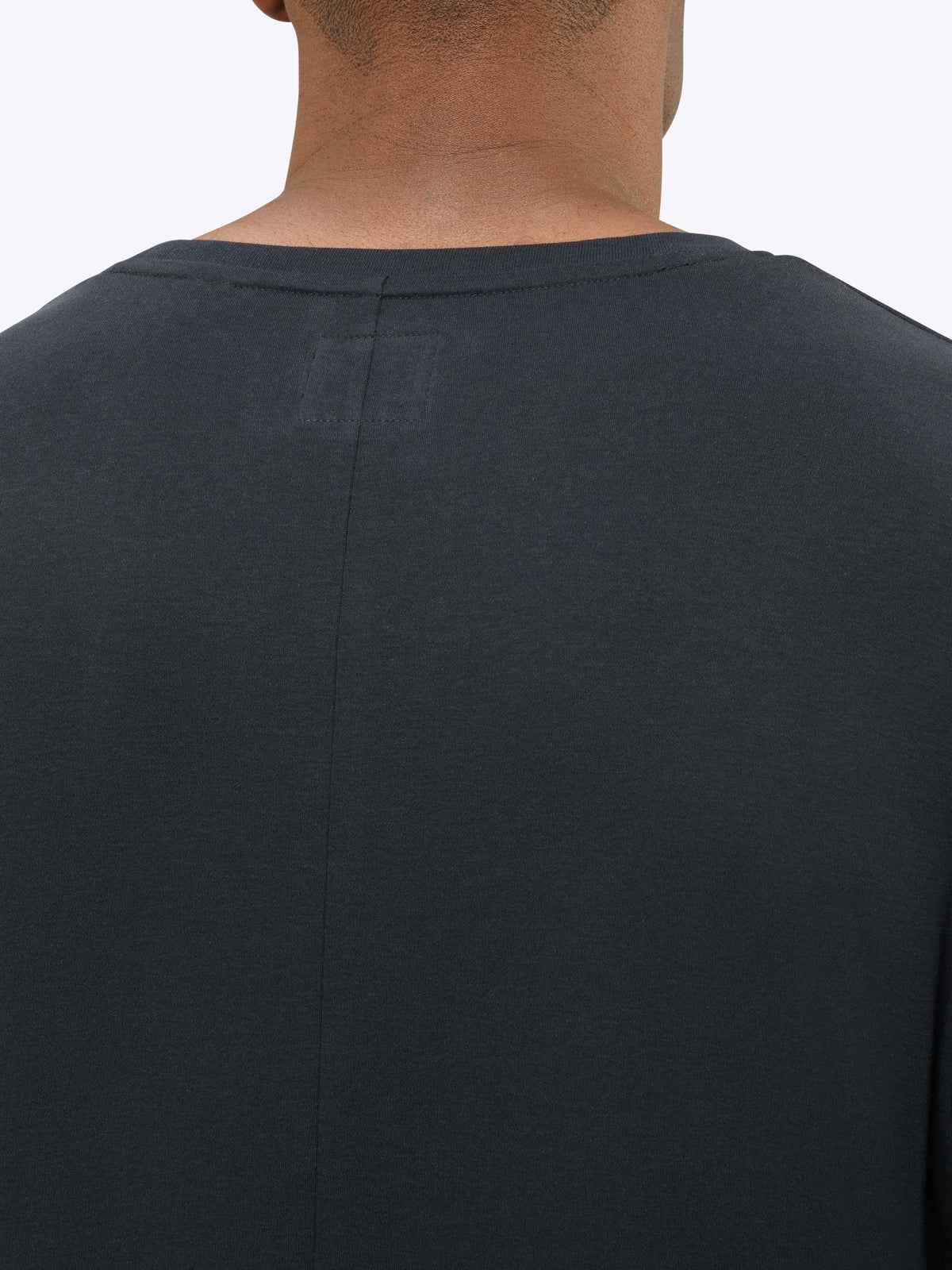 Interknit Long Sleeve Pima Cotton Tee | Black Signature-Fit