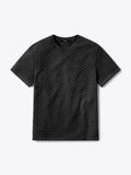 Riviera Knit Textured Tee | Black Signature-Fit