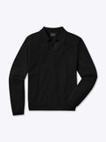 Riviera Knit Long Sleeve Polo | Black Signature-Fit