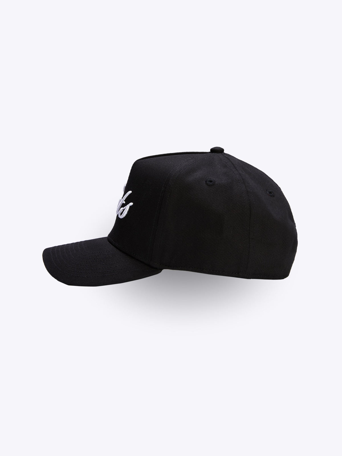 Script A-Frame Hat | Black w/ White
