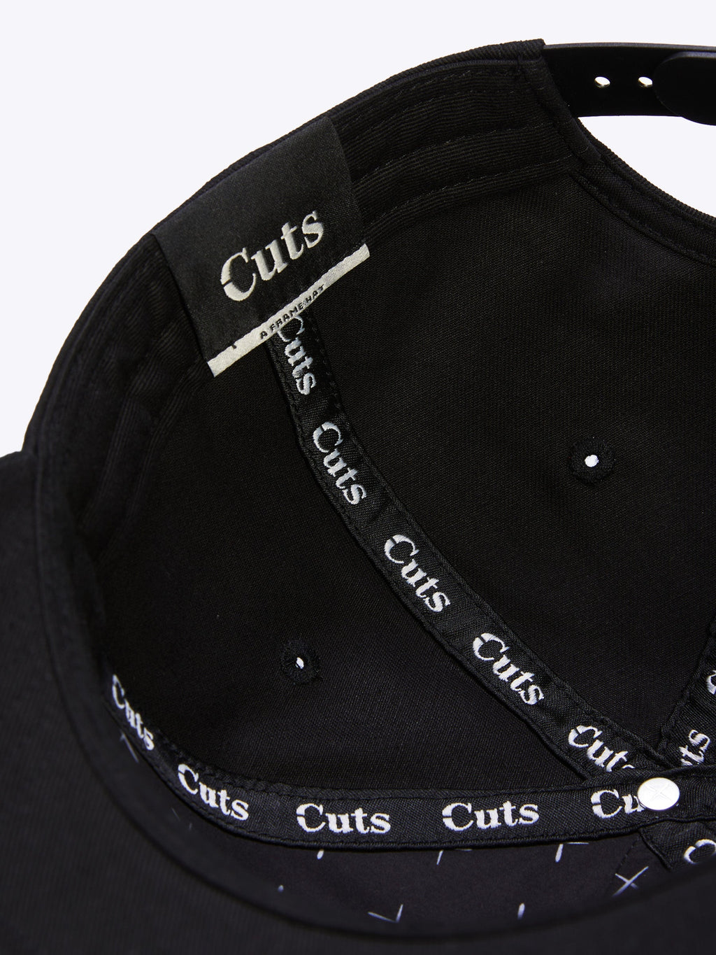Script A-Frame Hat | Black w/ White