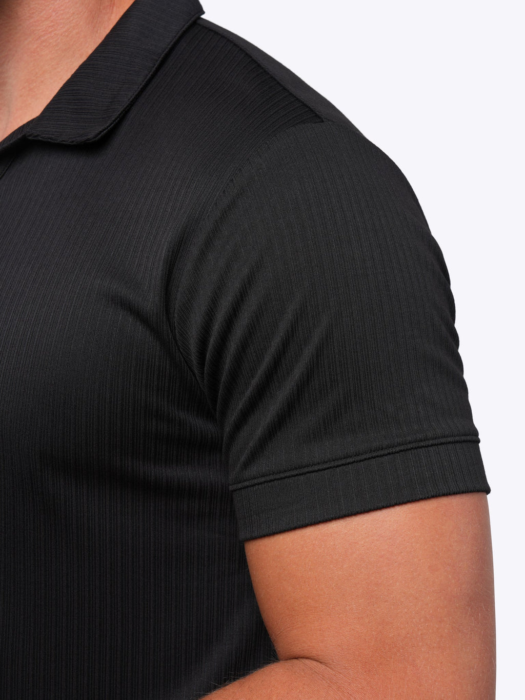 SoHo Ribbed Polo | Black Signature-Fit