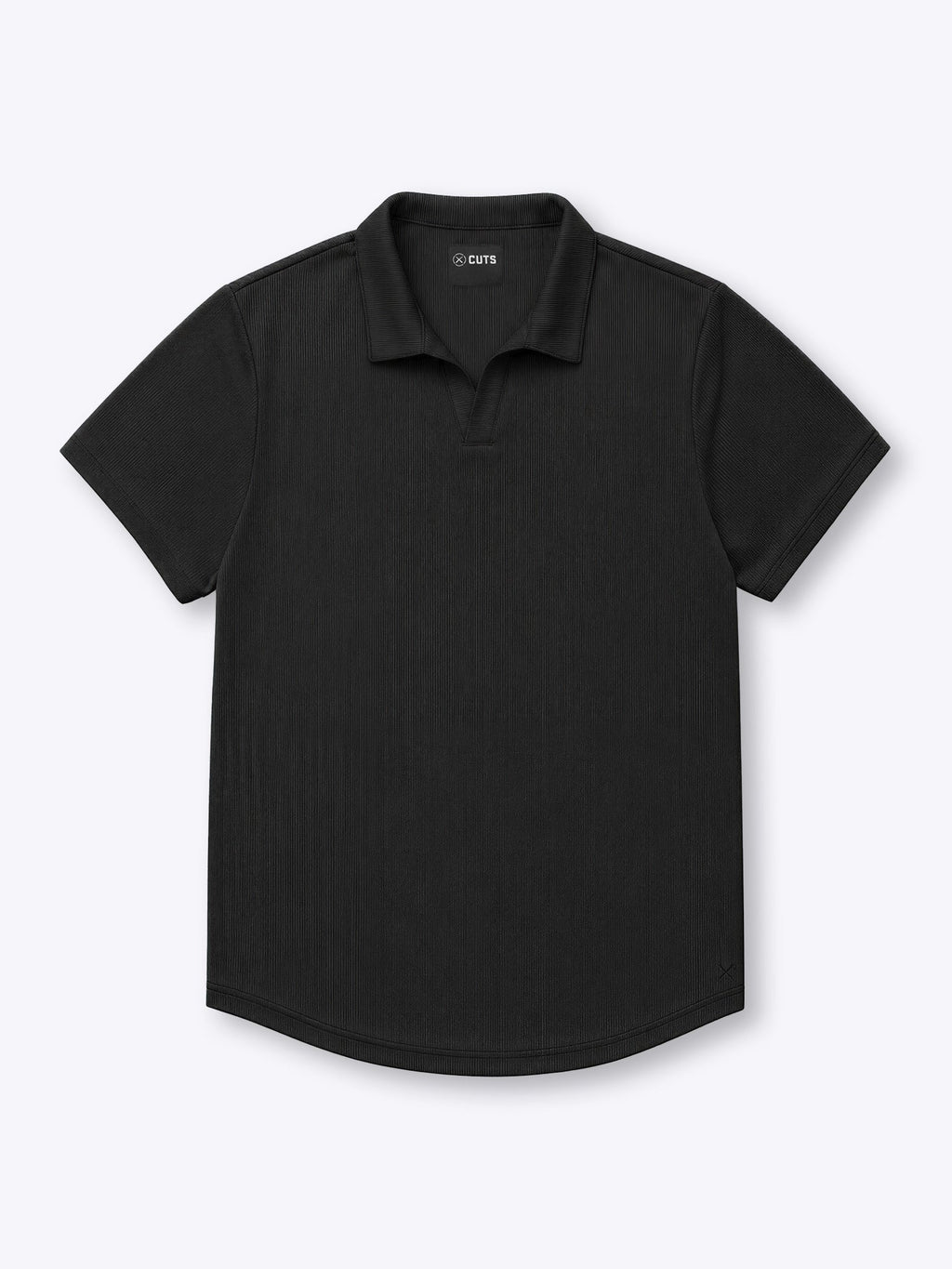 SoHo Ribbed Polo | Black Signature-Fit