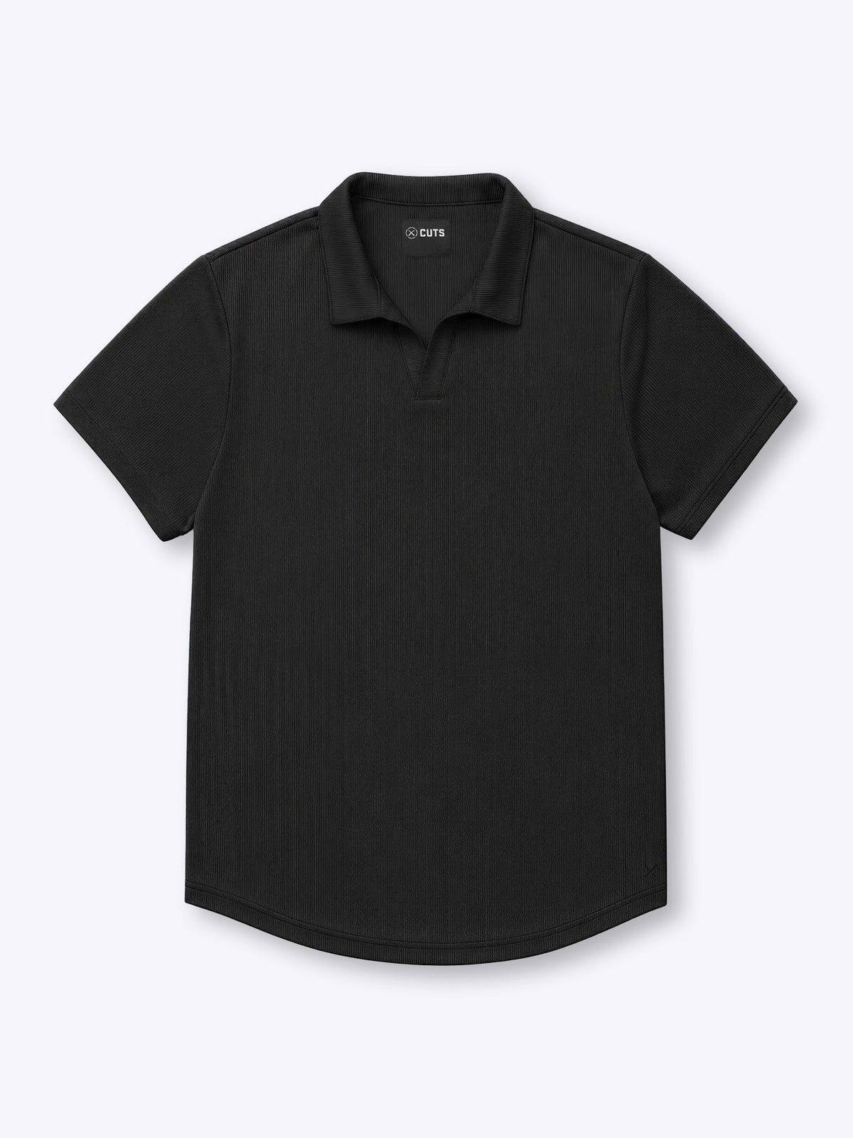 SoHo Ribbed Polo | Black Signature-Fit
