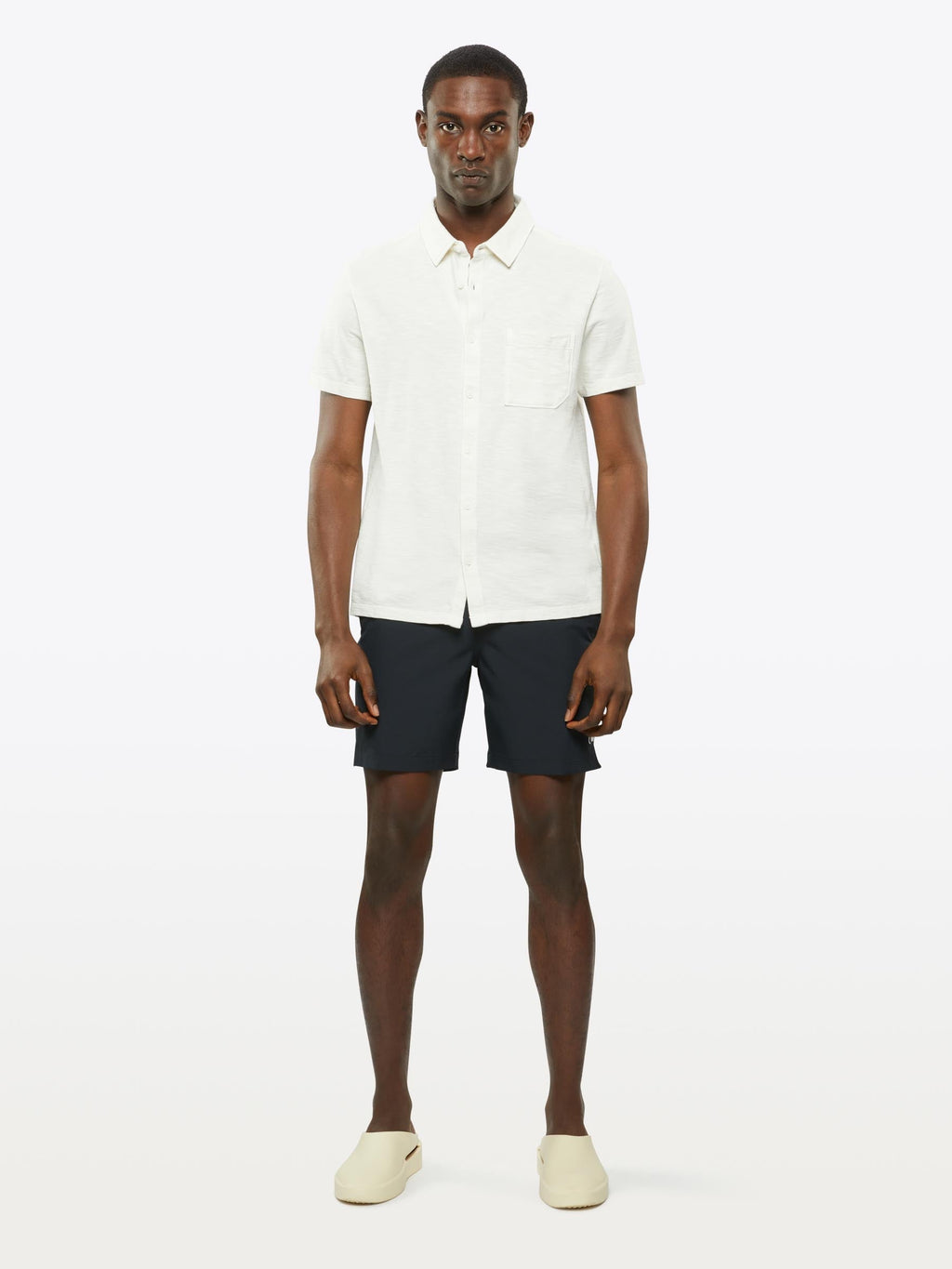Riva Slub Button Up | Bone Classic-Fit