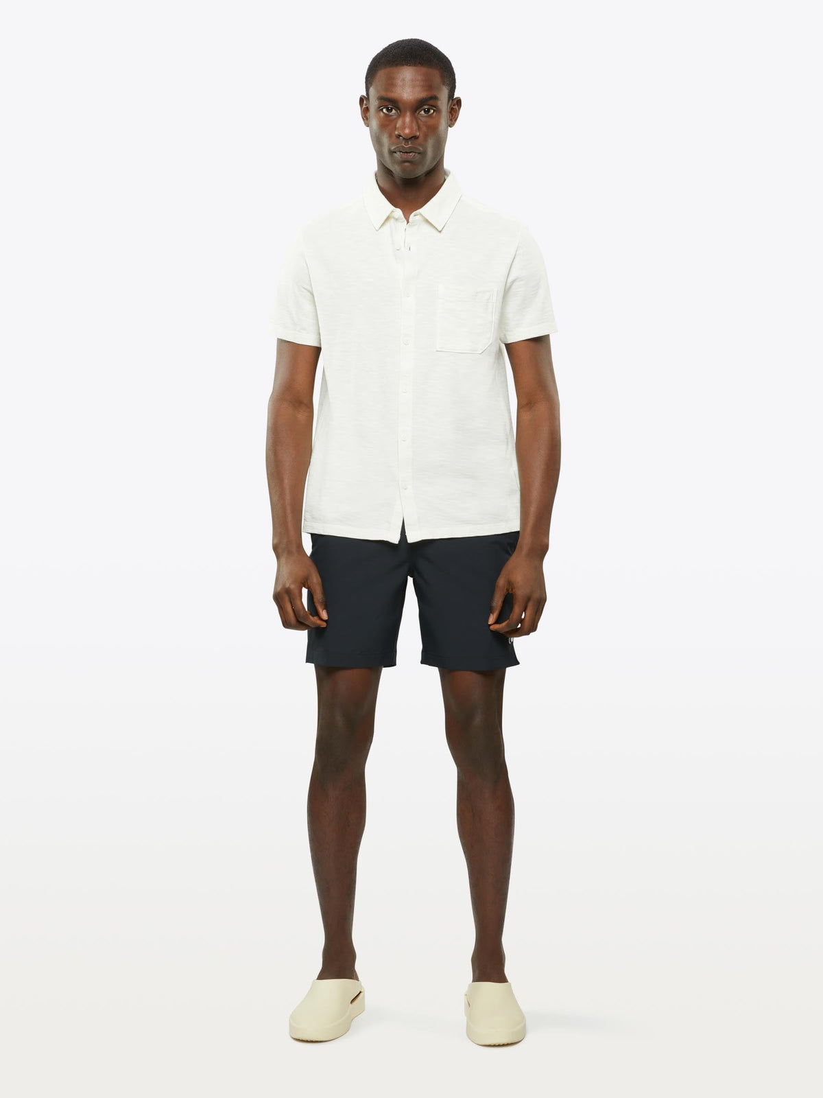 Riva Slub Button Up | Bone Classic-Fit