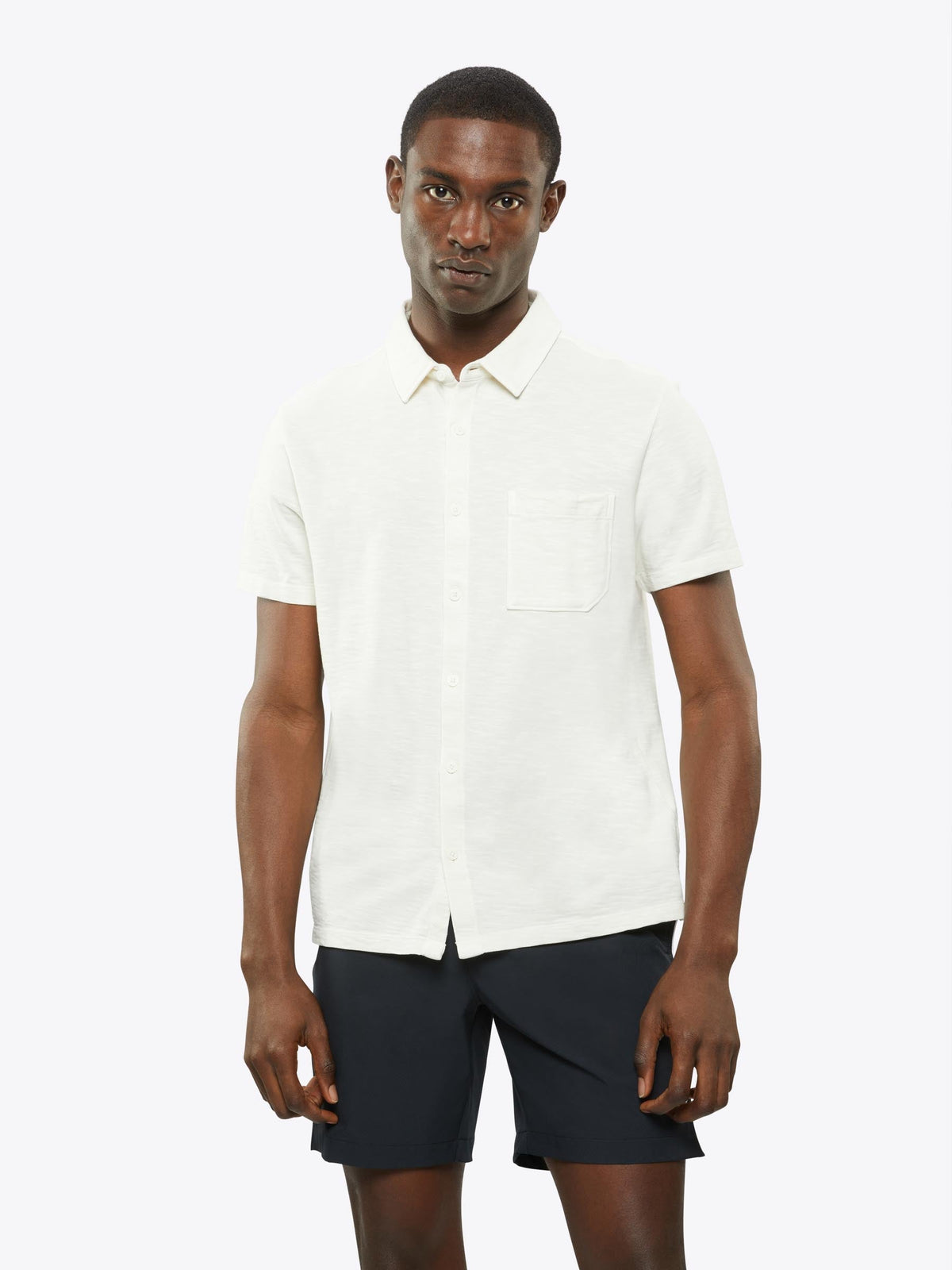 Riva Slub Button Up | Bone Classic-Fit