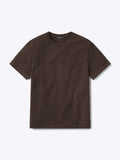 Riviera Knit Textured Tee | Burnt Oak