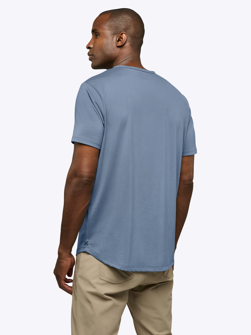 AO Henley Curve-Hem | Cadet Blue Signature-Fit PYCA Pro®