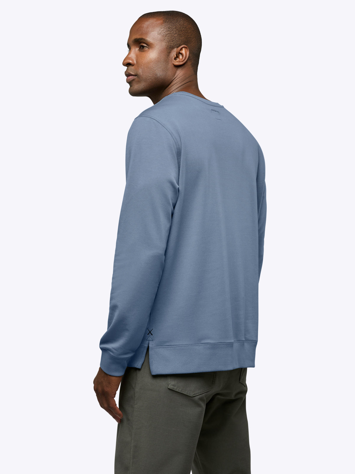 Hyperloop Pullover Split-Hem | Cadet Blue Signature-Fit