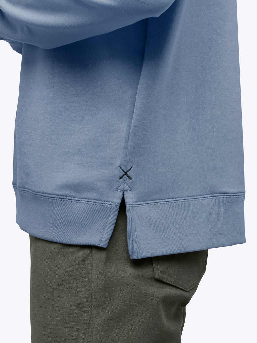 Hyperloop Pullover Split-Hem | Cadet Blue Signature-Fit