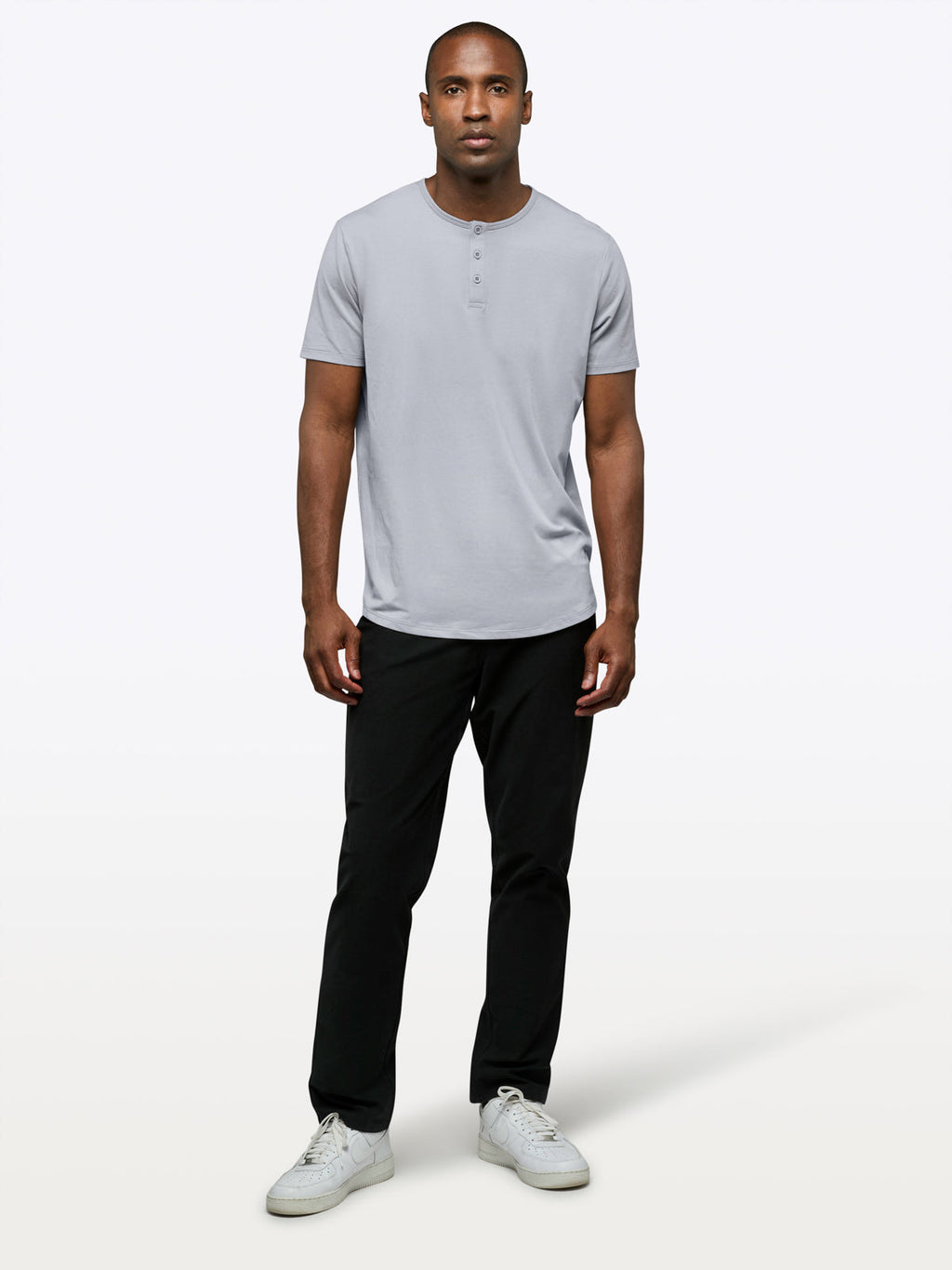 AO Henley Curve-Hem | Cashmere Grey Signature-fit PYCA Pro®