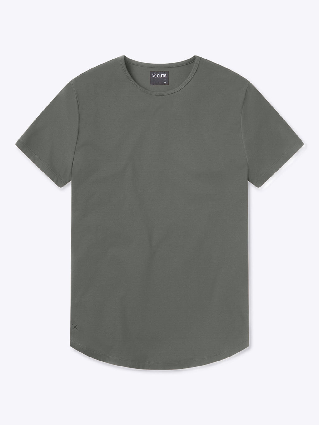 AO Curve-Hem Tee | Castor Grey Signature-Fit PYCA Pro®