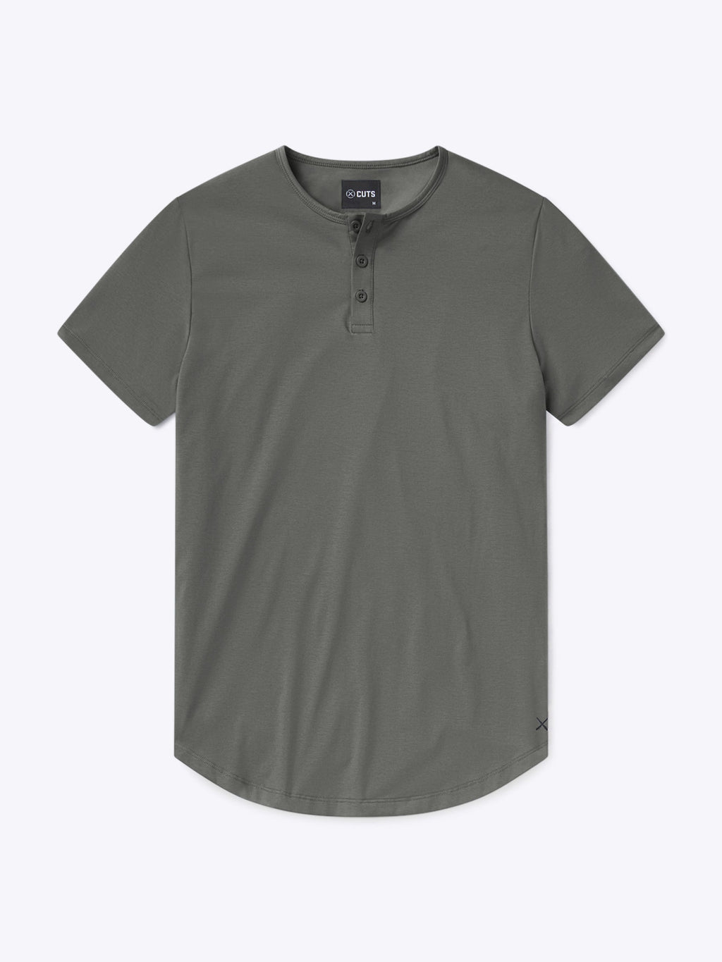 AO Henley Curve-Hem | Castor Grey Signature-Fit PYCA Pro®