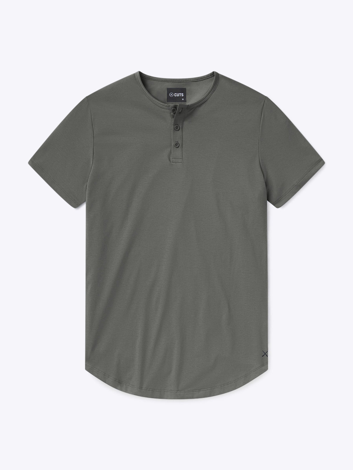 AO Henley Curve-Hem | Castor Grey Signature-Fit PYCA Pro®
