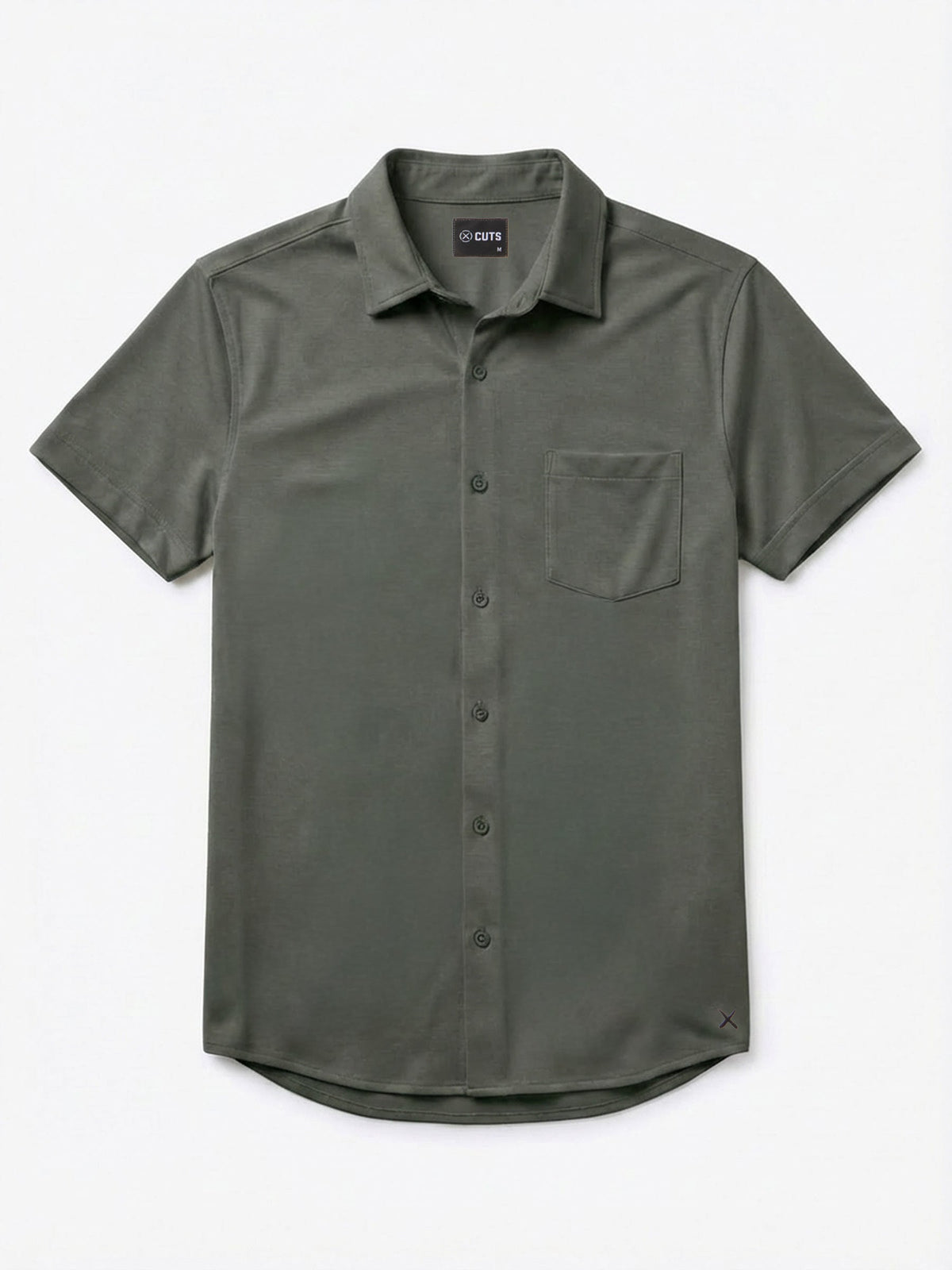 AO Button Up | Castor Grey Signature-Fit PYCA Pro®