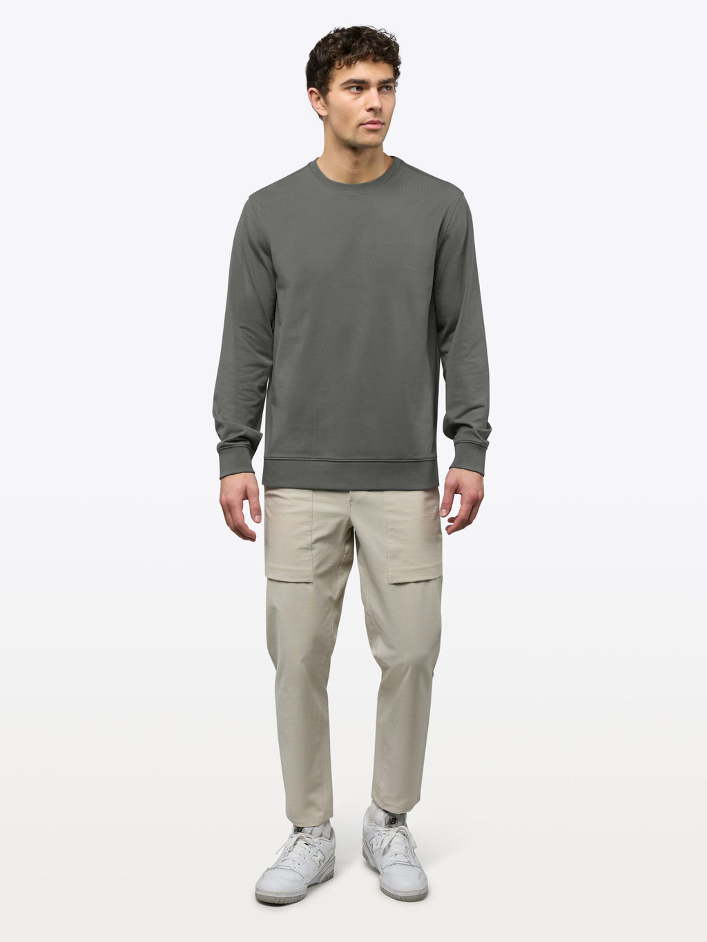 Hyperloop Pullover Split-Hem | Castor Grey Signature-Fit
