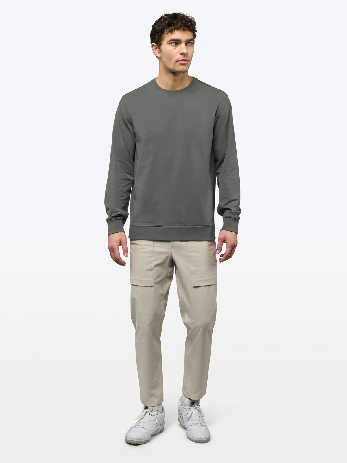 Hyperloop Pullover Split-Hem | Castor Grey Signature-Fit